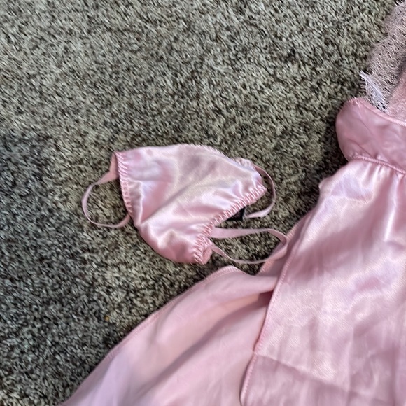 Pink nightie with thong panty. - Picture 2 of 4